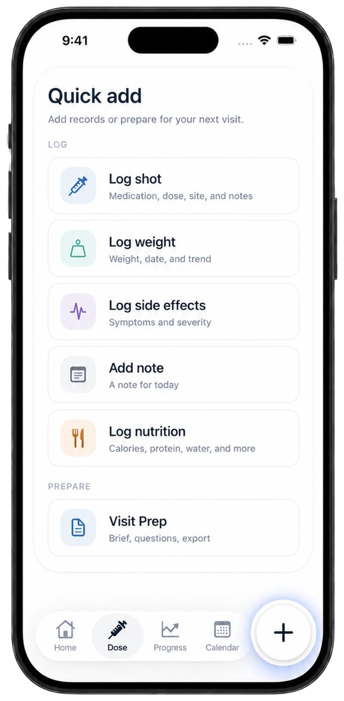 Iris quick add menu